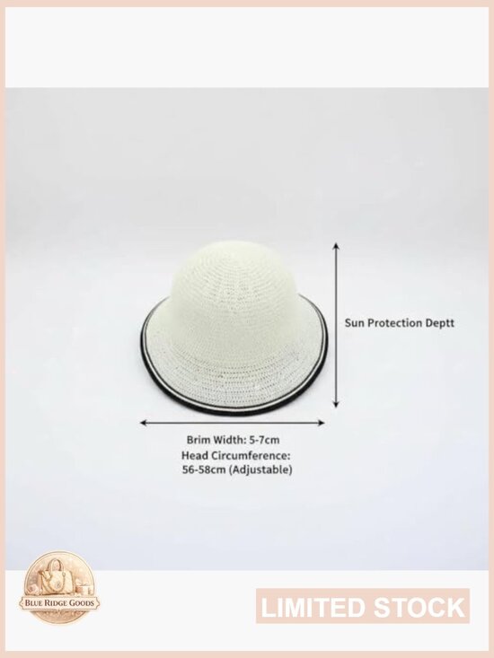Straw Bucket Hat UPF 50+ Sun Protection Packable Adjustable Summer Holiday